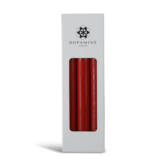 Ruby Red Dinner Candle Trio