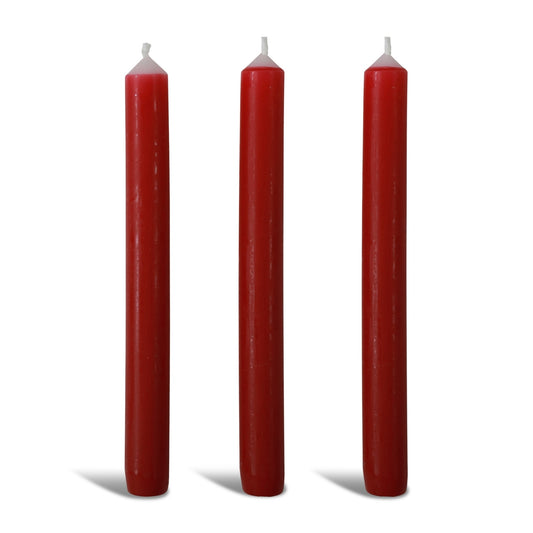 Ruby Red Dinner Candle Trio