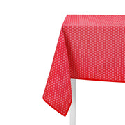 Red Geometric Cotton Tablecloth