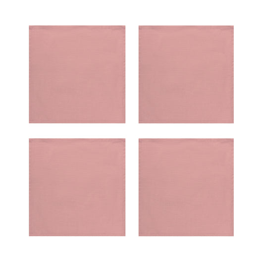 Rose Pink Cotton Napkins, Set of 4