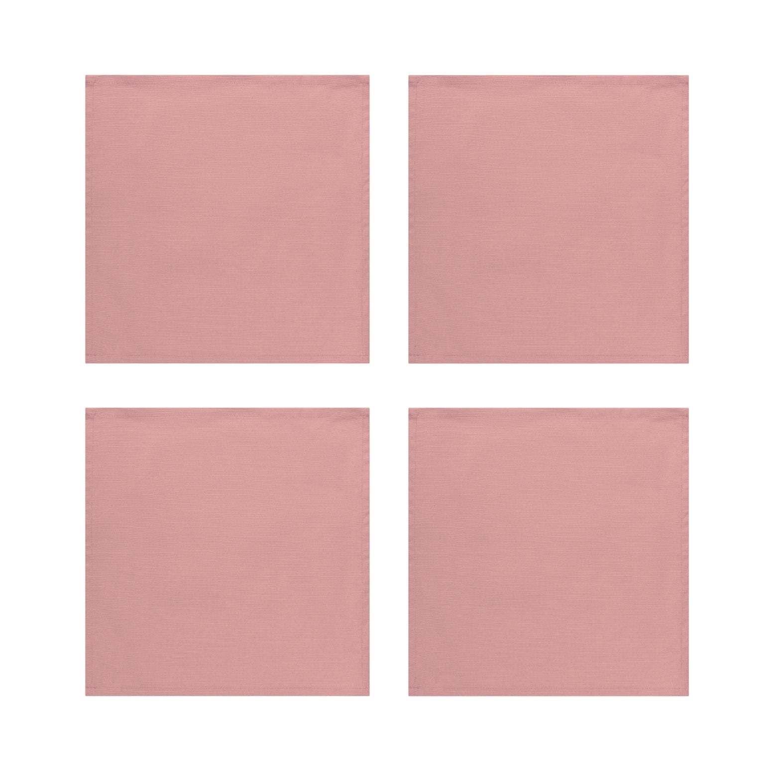 Rose Pink Cotton Napkins, Set of 4