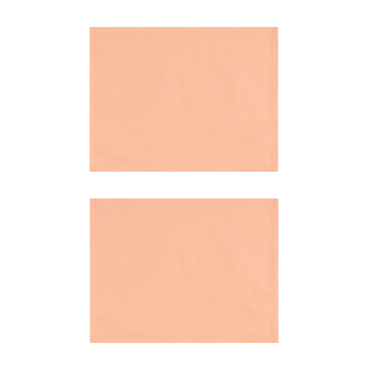 Salmon Cotton Placemats, Set of 2