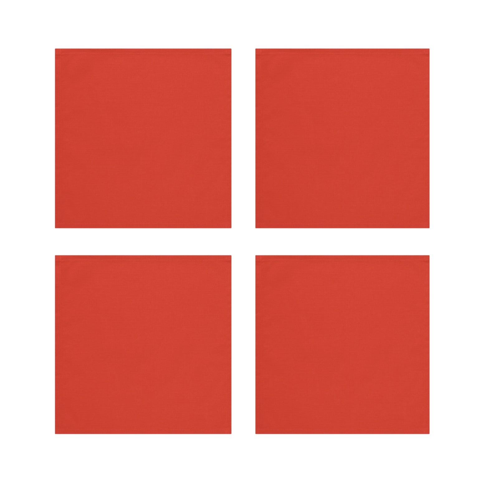 Tomato Red Cotton Napkins, Set of 4