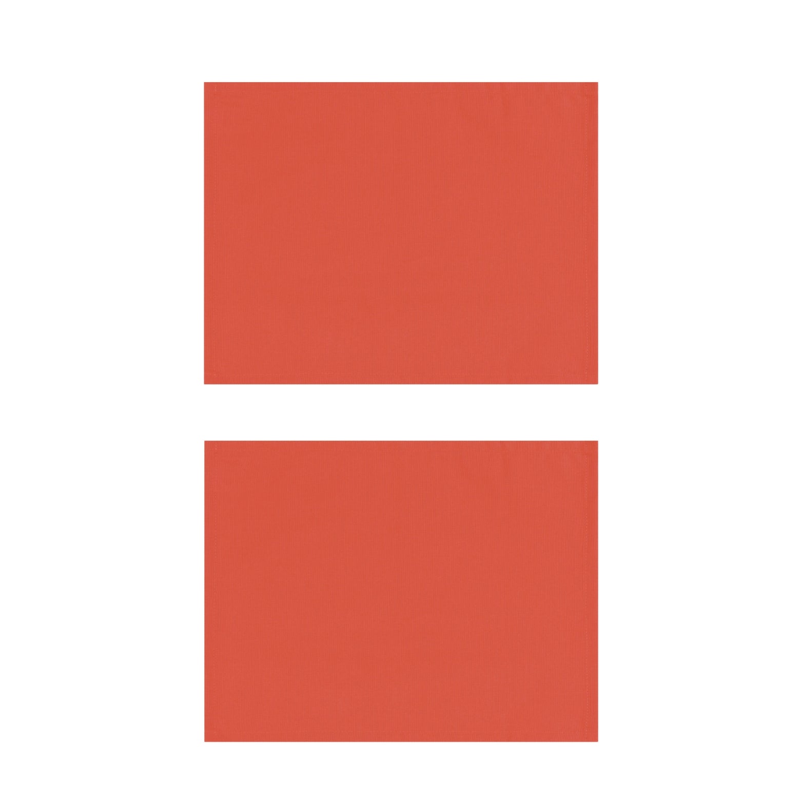 Tomato Red Cotton Placemats, Set of 2