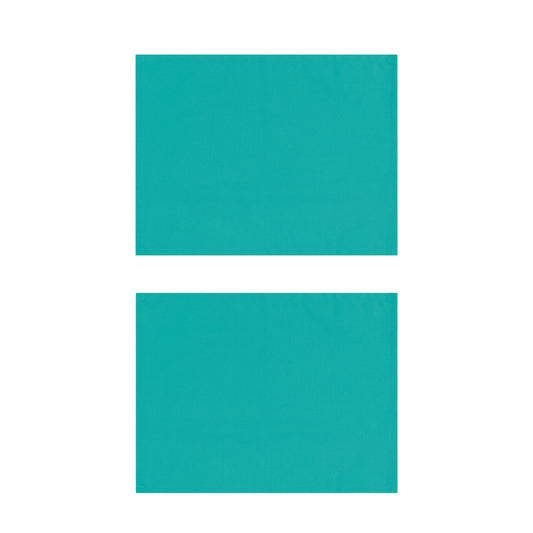Turquoise Cotton Placemats, Set of 2