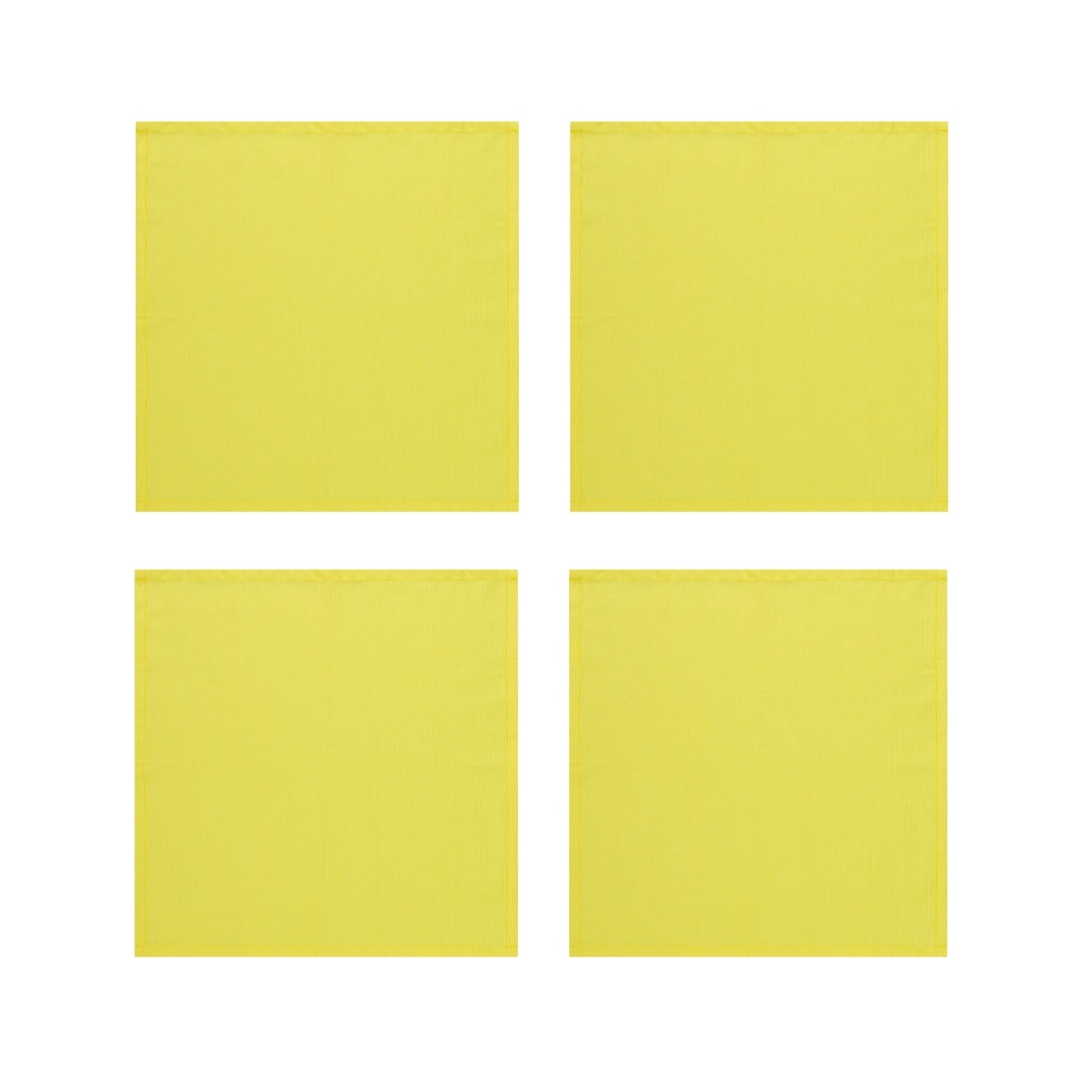 Neon Yellow Cotton Napkins, Set of 4