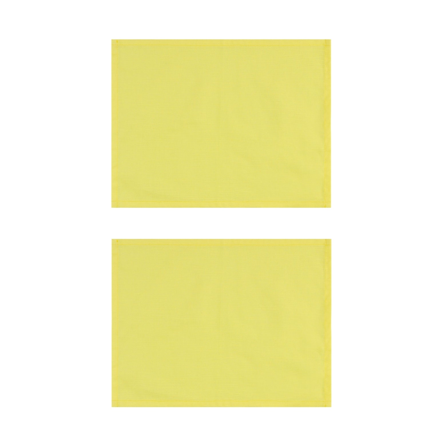 Neon Yellow Cotton Placemats, Set of 2