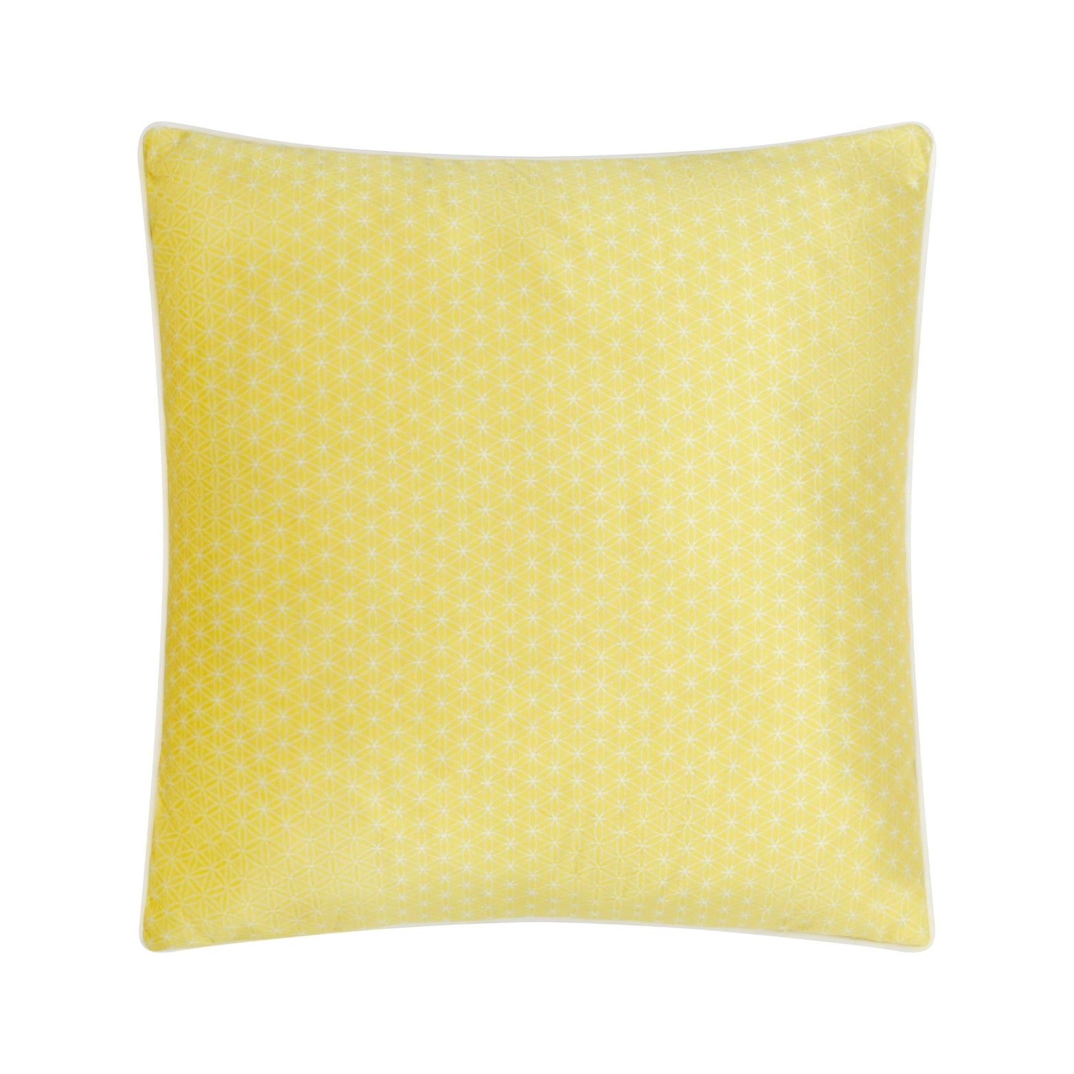 Yellow Luxury Shimmer Geometric Cushion