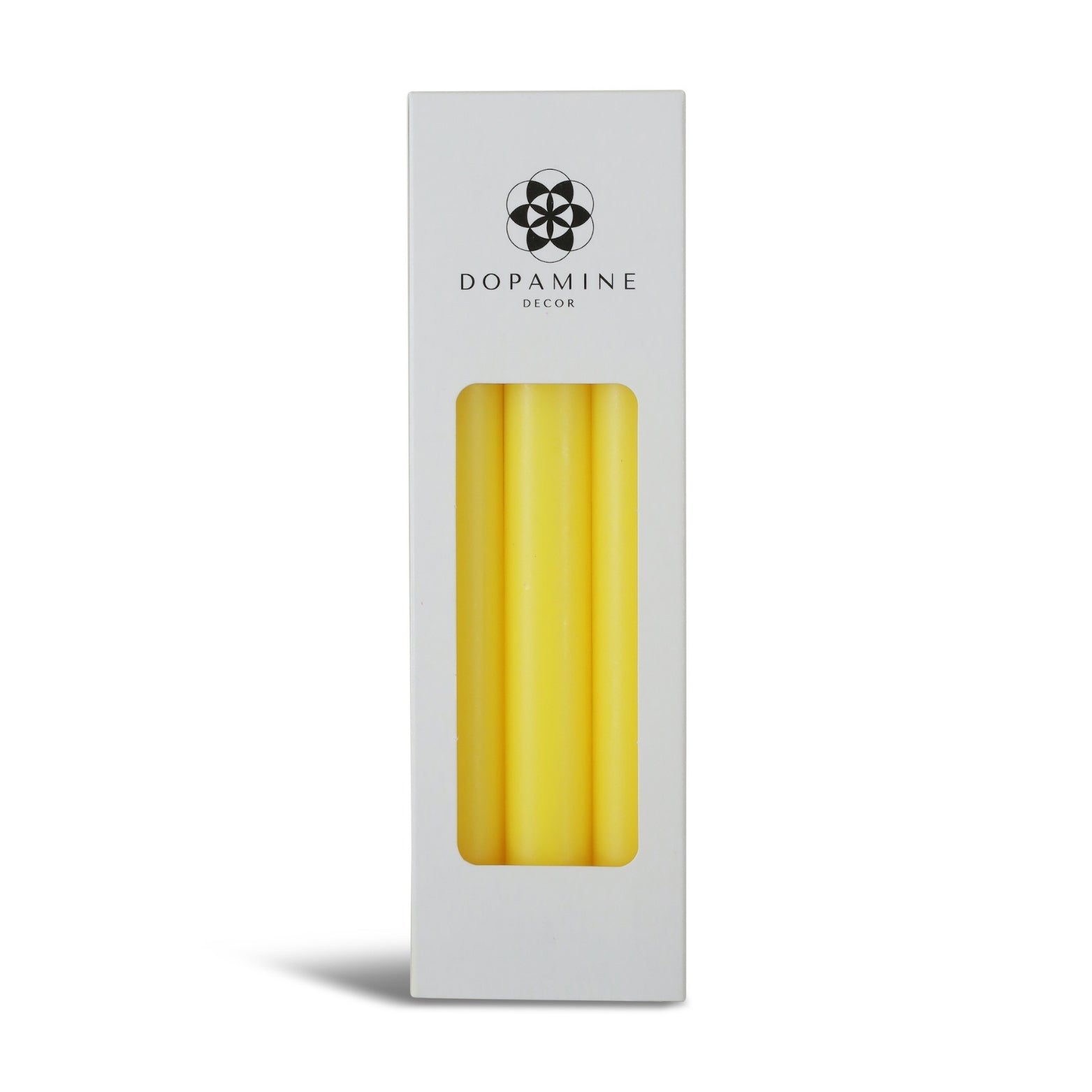 Yellow Dinner Candle Trio