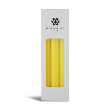 Yellow Dinner Candle Trio