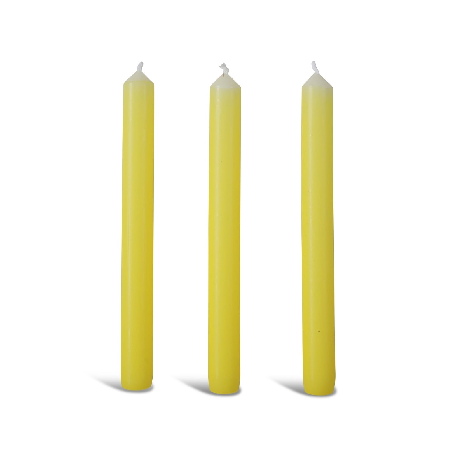 Yellow Dinner Candle Trio