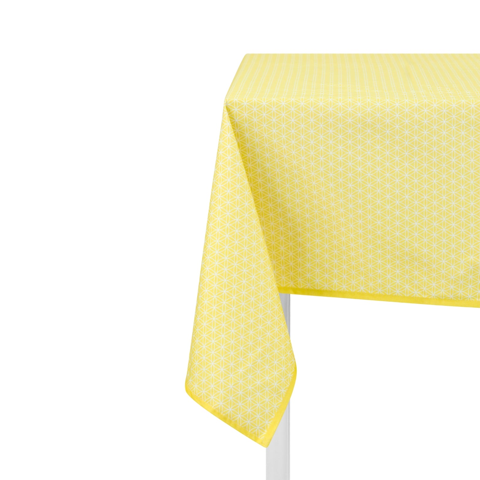 Yellow Geometric Cotton Tablecloth