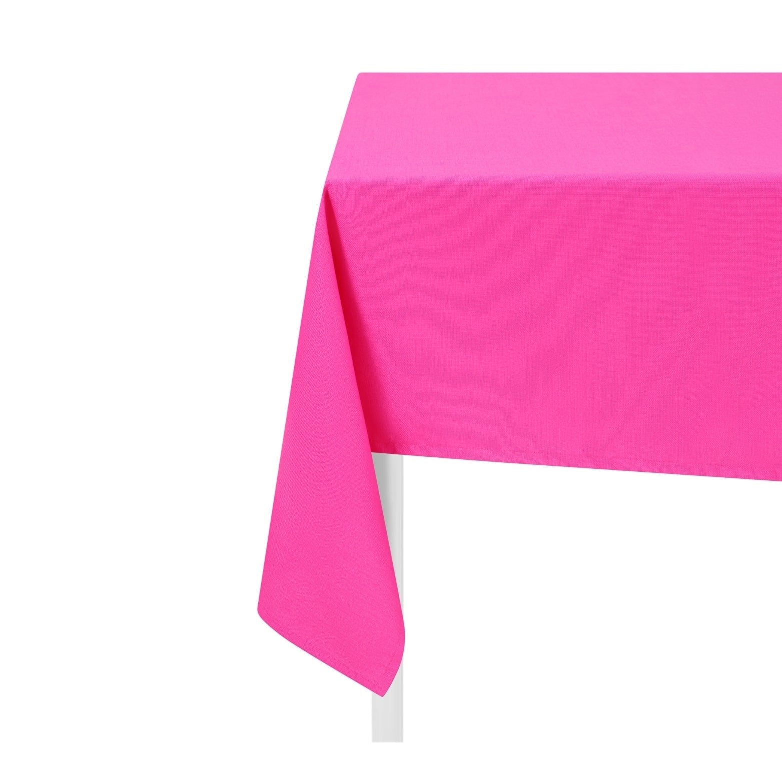 Dopamine Decor magenta pink cotton tablecloth on a white background