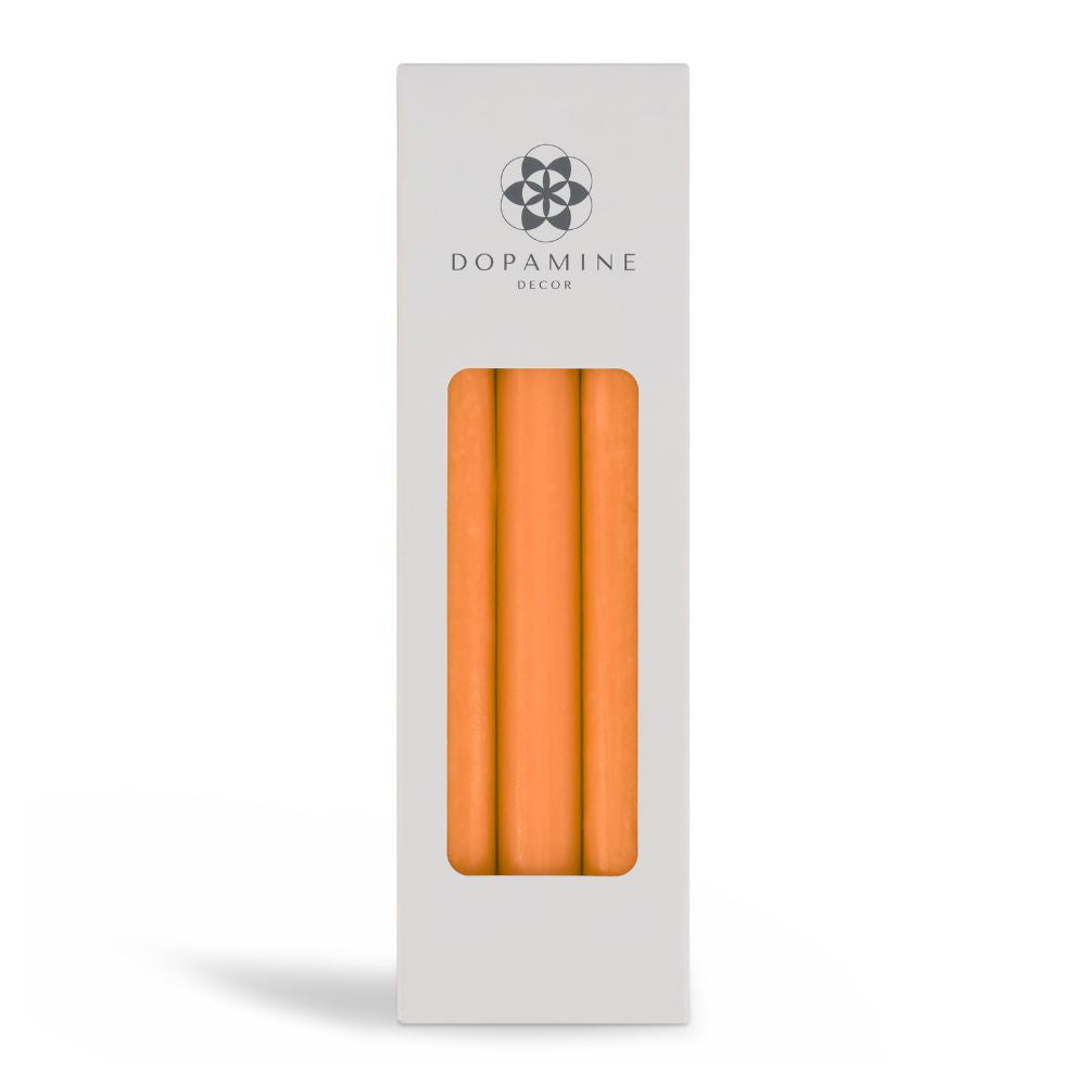 dopamine-decor-mango-orange-dinner-candles-in-white-box-on-white-background