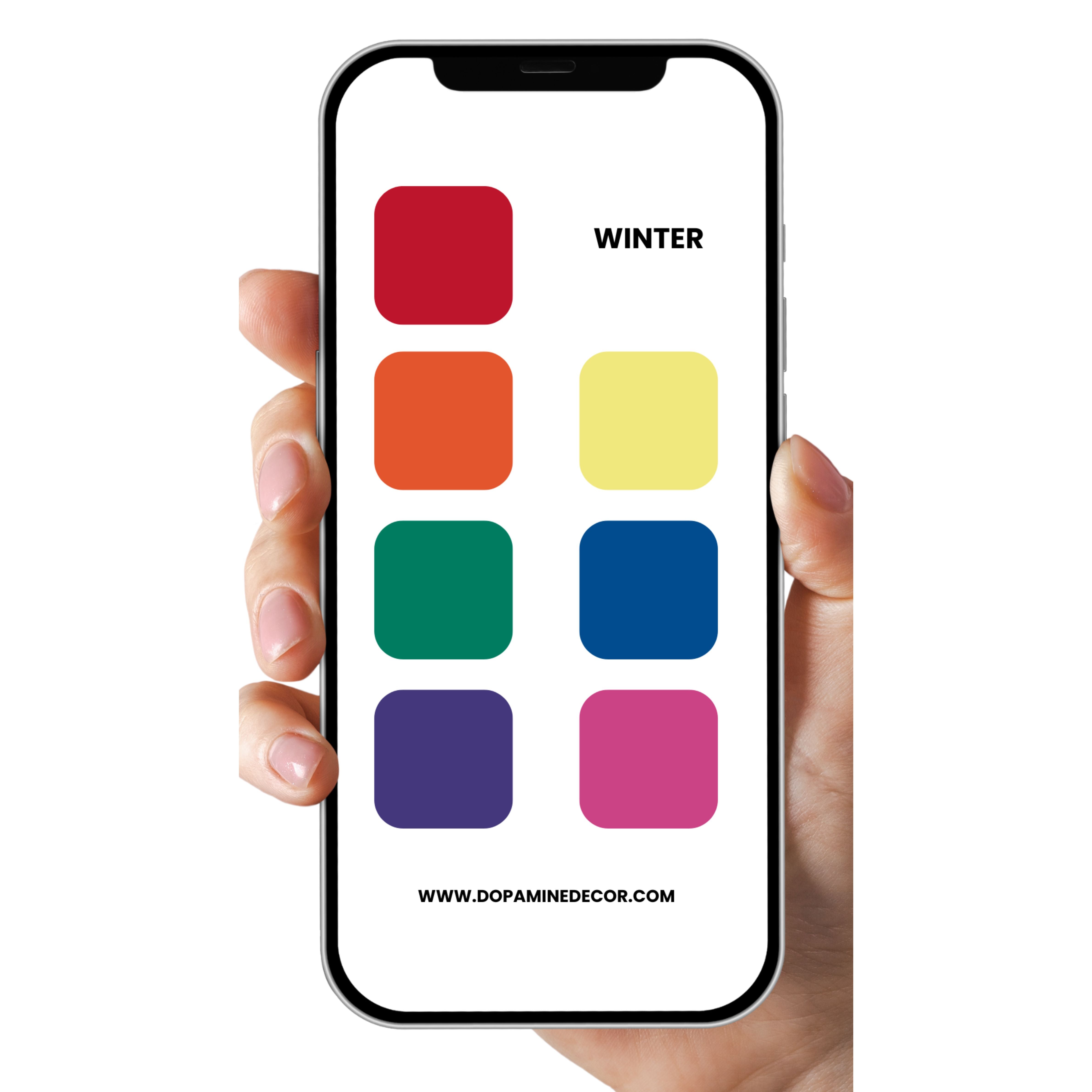 phone-displaying-winter-seasonal-colour-analysis-palette-swatch-on-white-background